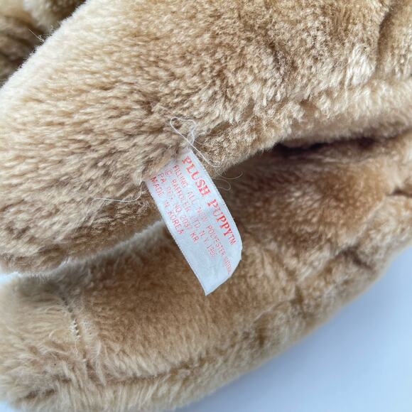 Vintage 12" Raffoler Brown Plush Dog Droopy Floppy Tan Wrinkles SharPei 1986 - Picture 10 of 12